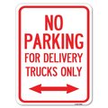 Signmission No Parking No Parking for Delivery Trucks Heavy-Gauge Aluminum Parking Sign, 18" x 24", A-1824-23666 A-1824-23666